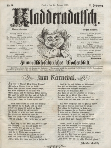 Kladderadatsch, 11. Jahrgang, 14. Februar 1858, Nr. 8