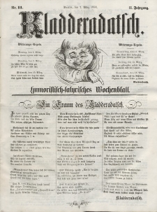 Kladderadatsch, 11. Jahrgang, 7. März 1858, Nr. 11