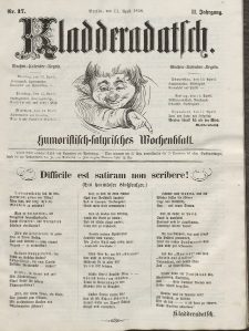 Kladderadatsch, 11. Jahrgang, 11. April 1858, Nr. 17