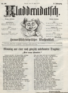 Kladderadatsch, 11. Jahrgang, 18. April 1858, Nr. 18