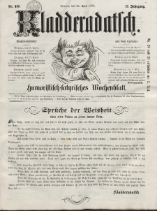 Kladderadatsch, 11. Jahrgang, 25. April 1858, Nr. 19