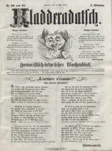 Kladderadatsch, 11. Jahrgang, 2. Mai 1858, Nr. 20/21