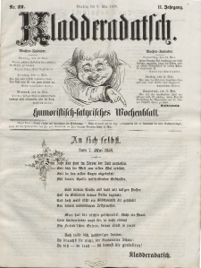 Kladderadatsch, 11. Jahrgang, 9. Mai 1858, Nr. 22