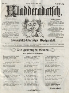 Kladderadatsch, 11. Jahrgang, 16. Mai 1858, Nr. 23
