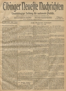 Elbinger Neueste Nachrichten, Nr. 324 Mittwoch 26 November 1913 65. Jahrgang
