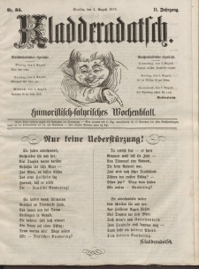 Kladderadatsch, 11. Jahrgang, 1. August 1858, Nr. 35