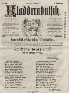 Kladderadatsch, 11. Jahrgang, 8. August 1858, Nr. 36