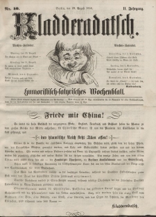 Kladderadatsch, 11. Jahrgang, 29. August 1858, Nr. 40