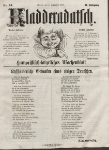 Kladderadatsch, 11. Jahrgang, 5. September 1858, Nr. 41