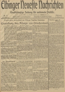 Elbinger Neueste Nachrichten, Nr. 77 Mittwoch 19 März 1913 65. Jahrgang