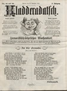 Kladderadatsch, 11. Jahrgang, 26. September 1858, Nr. 44/45