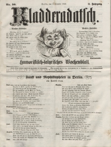 Kladderadatsch, 11. Jahrgang, 3. Oktober 1858, Nr. 46