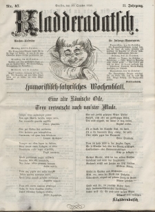 Kladderadatsch, 11. Jahrgang, 10. Oktober 1858, Nr. 47
