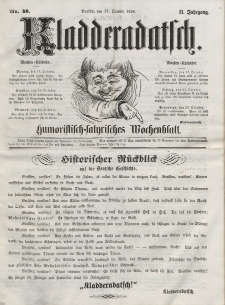 Kladderadatsch, 11. Jahrgang, 17. Oktober 1858, Nr. 48