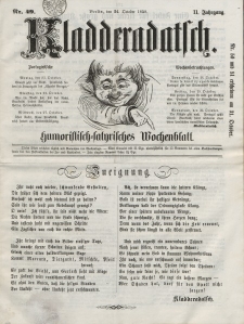 Kladderadatsch, 11. Jahrgang, 24. Oktober 1858, Nr. 49