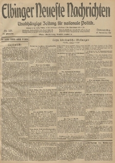 Elbinger Neueste Nachrichten, Nr. 325 Donnerstag 27 November 1913 65. Jahrgang
