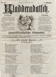Kladderadatsch, 11. Jahrgang, 12. Dezember 1858, Nr. 57