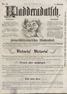 Kladderadatsch, 11. Jahrgang, 19. Dezember 1858, Nr. 58