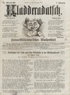 Kladderadatsch, 11. Jahrgang, 25. Dezember 1858, Nr. 59/60