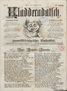 Kladderadatsch, 12. Jahrgang, 3. Januar 1859, Nr. 1