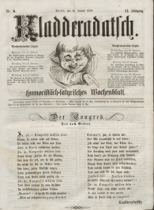 Kladderadatsch, 12. Jahrgang, 16. Januar 1859, Nr. 3