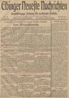 Elbinger Neueste Nachrichten, Nr. 78 Donnerstag 20 März 1913 65. Jahrgang