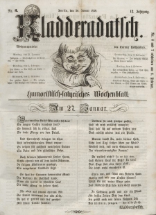 Kladderadatsch, 12. Jahrgang, 30. Januar 1859, Nr. 5