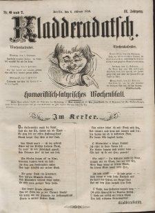 Kladderadatsch, 12. Jahrgang, 6. Februar 1859, Nr. 6/7