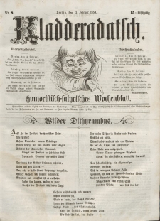 Kladderadatsch, 12. Jahrgang, 13. Februar 1859, Nr. 8