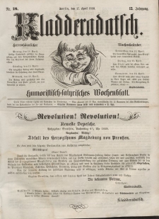 Kladderadatsch, 12. Jahrgang, 17. April 1859, Nr. 18