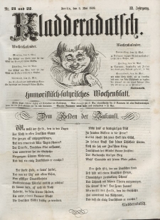 Kladderadatsch, 12. Jahrgang, 8. Mai 1859, Nr. 21/22