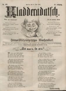 Kladderadatsch, 12. Jahrgang, 12. Juni 1859, Nr. 27