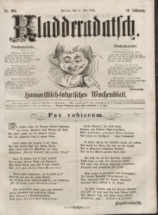 Kladderadatsch, 12. Jahrgang, 17. Juli 1859, Nr. 33