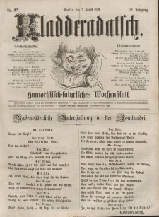 Kladderadatsch, 12. Jahrgang, 7. August 1859, Nr. 37