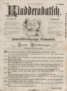 Kladderadatsch, 12. Jahrgang, 18. September 1859, Nr. 43