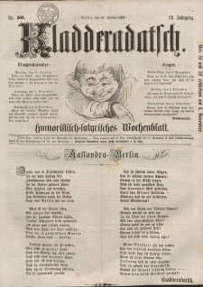 Kladderadatsch, 12. Jahrgang, 30. Oktober 1859, Nr. 50