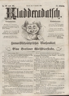 Kladderadatsch, 12. Jahrgang, 6. November 1859, Nr. 51/52