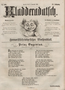 Kladderadatsch, 12. Jahrgang, 20. November 1859, Nr. 54