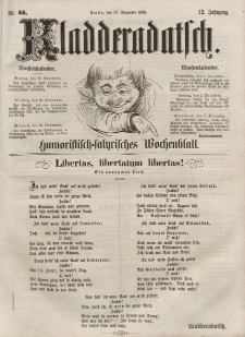 Kladderadatsch, 12. Jahrgang, 27. November 1859, Nr. 55