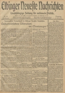 Elbinger Neueste Nachrichten, Nr. 81 Dienstag 25 März 1913 65. Jahrgang
