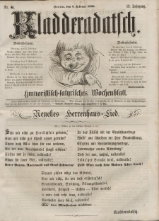 Kladderadatsch, 13. Jahrgang, 5. Februar 1860, Nr. 6
