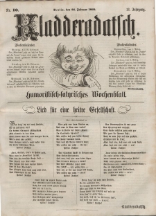 Kladderadatsch, 13. Jahrgang, 26. Februar 1860, Nr. 10