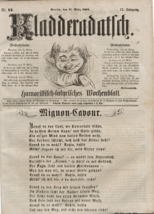 Kladderadatsch, 13. Jahrgang, 11. März 1860, Nr. 12