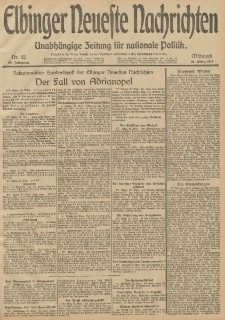 Elbinger Neueste Nachrichten, Nr. 82 Mittwoch 26 März 1913 65. Jahrgang