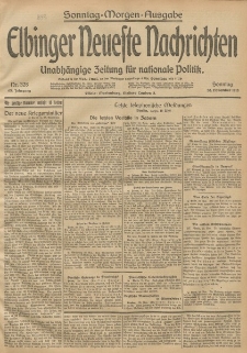 Elbinger Neueste Nachrichten, Nr. 328 Sonntag 30 November 1913 65. Jahrgang