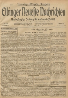 Elbinger Neueste Nachrichten, Nr. 328 Sonntag 30 November 1913 65. Jahrgang