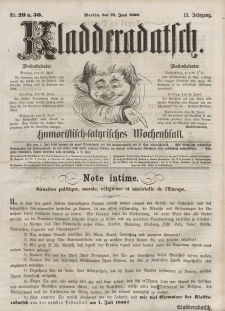 Kladderadatsch, 13. Jahrgang, 24. Juni 1860, Nr. 29/30