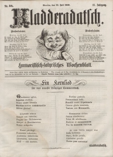 Kladderadatsch, 13. Jahrgang, 22. Juli 1860, Nr. 34