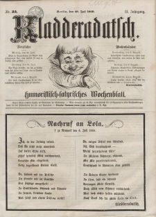Kladderadatsch, 13. Jahrgang, 29. Juli 1860, Nr. 35