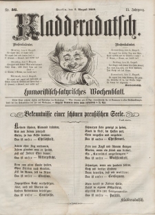 Kladderadatsch, 13. Jahrgang, 5. August 1860, Nr. 36